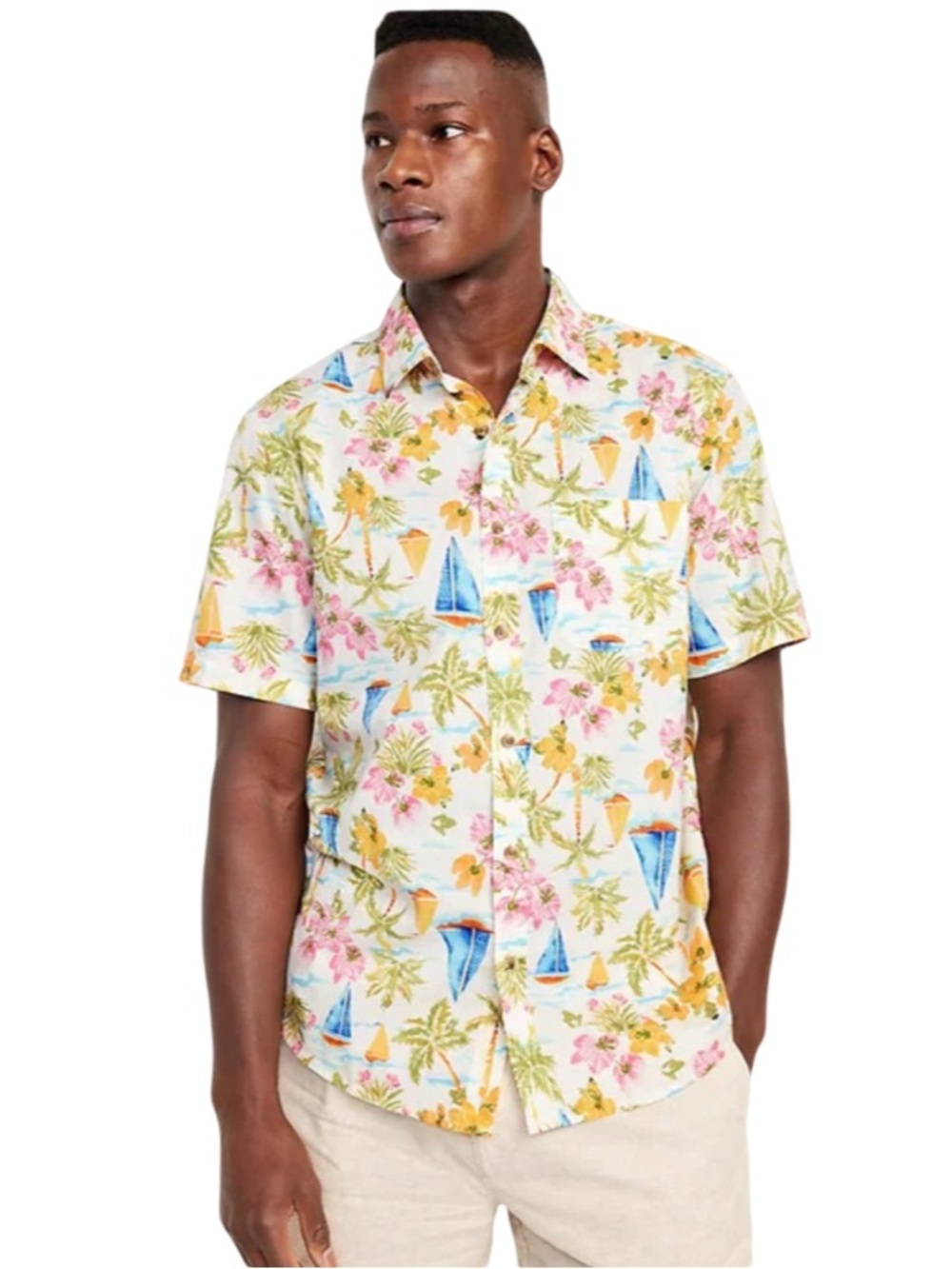 Old Navy tropical print shirt. EUC